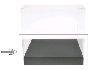 PVC-Box Einlage, Black&White 210x210/30mm, schwarz