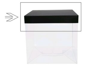 Boden/Deckel für PVC-Box, Black&White 210x210/30mm, schwarz