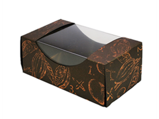 Sichtboxen Nr. 2 braun, Cacao 120x70/50mm, flach geliefert